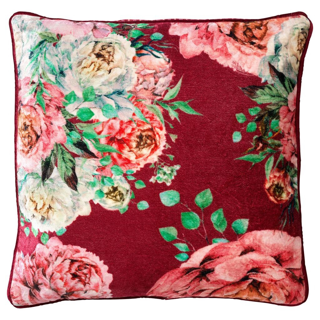 

Dutch Decor MINOU - Декоративная подушка бархатно-красная сливовый 45x45 см