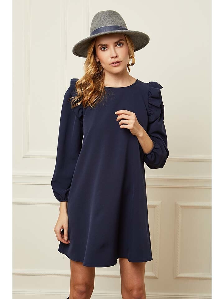 

Короткое платье Plume Kleid Kendal, темно-синий