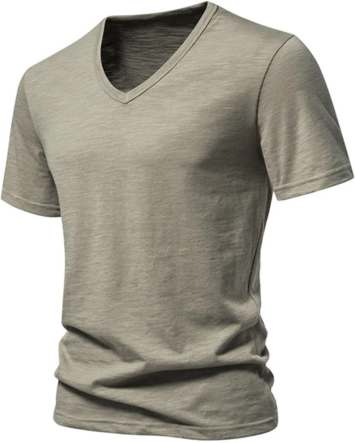 

Мужская футболка V-образного выреза с коротким рукавом, влагоотводящая, slim fit xoxingysm