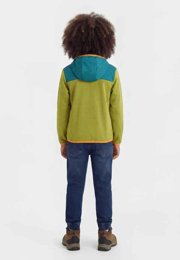 Детская куртка holmedal, флисовая куртка унисекс Trollkids, Pear Green/Lagoon Green — фото 2