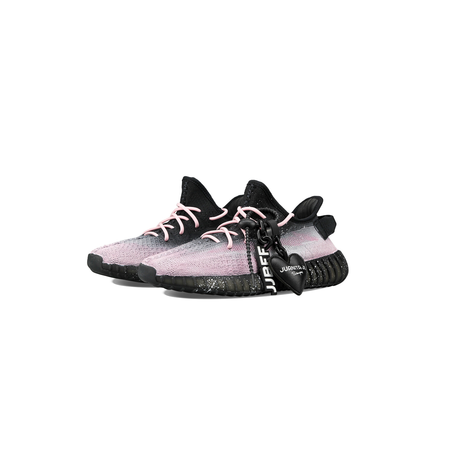 Кроссовки adidas originals Yeezy Boost 350 V2 Lifestyle Shoes Unisex Low-top Black/Pink/White, черный — фото 3