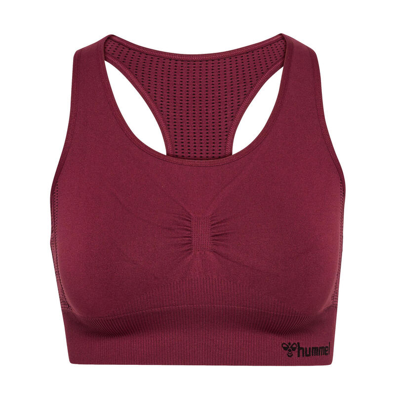 

Бесшовный спортивный топ Hmlmt Shaping, женский спортивный топ для йоги HUMMEL, цвет braun