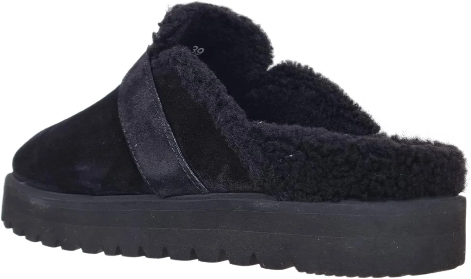 Замшевые тапочки Moncler Mon Mule M2410, черные — фото 4