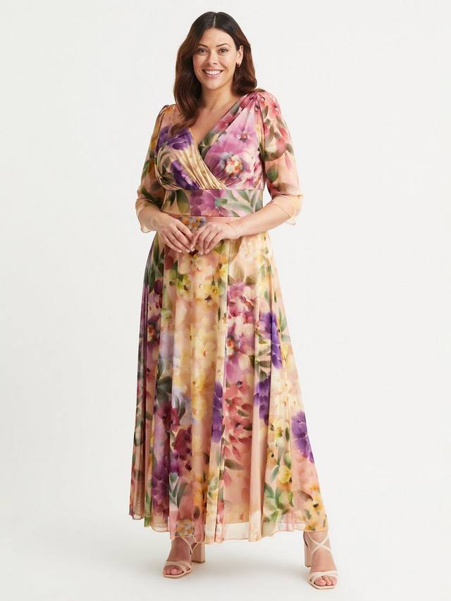 

Платье в цветочек от верити Scarlett & Jo, цвет Purple/Multi
