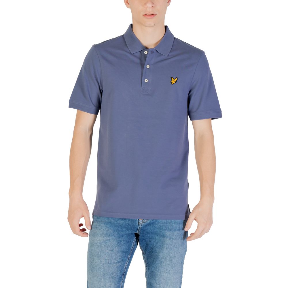

Синяя хлопковая рубашка-поло Lyle & Scott
