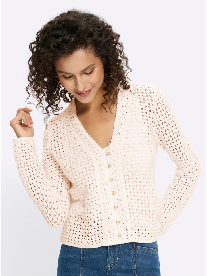 

Heine Ажурный кардиган цвета экрю