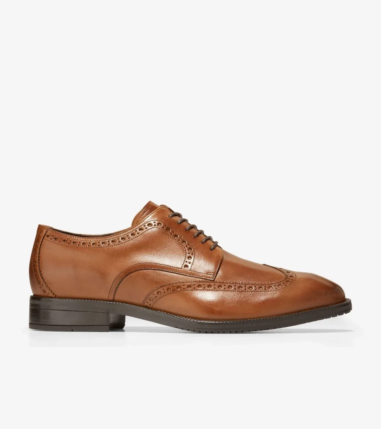 Мужские классические туфли-оксфорды Cole Haan Modern Essentials C34598, коричневые, с перфорацией RHS7892 — фото 2