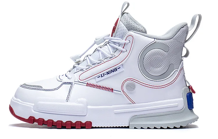 YOUNG Li-Ning YOUNG высокие кроссовки для детей бело-серые