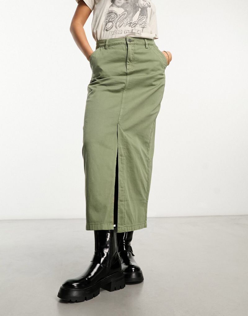 

Cotton On – Ryder – практичная юбка макси цвета хаки Cotton:On