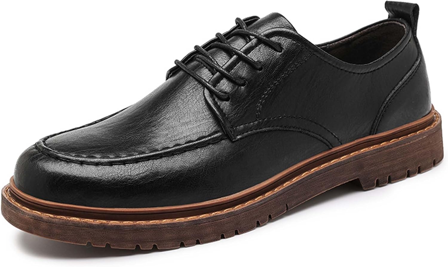 

Мужские лоферы DZBAJRQM Классические кожаные туфли на шнуровке Удобные слипоны Оксфорды для формальной носки, прогулок на улице, походов и вождения, черный