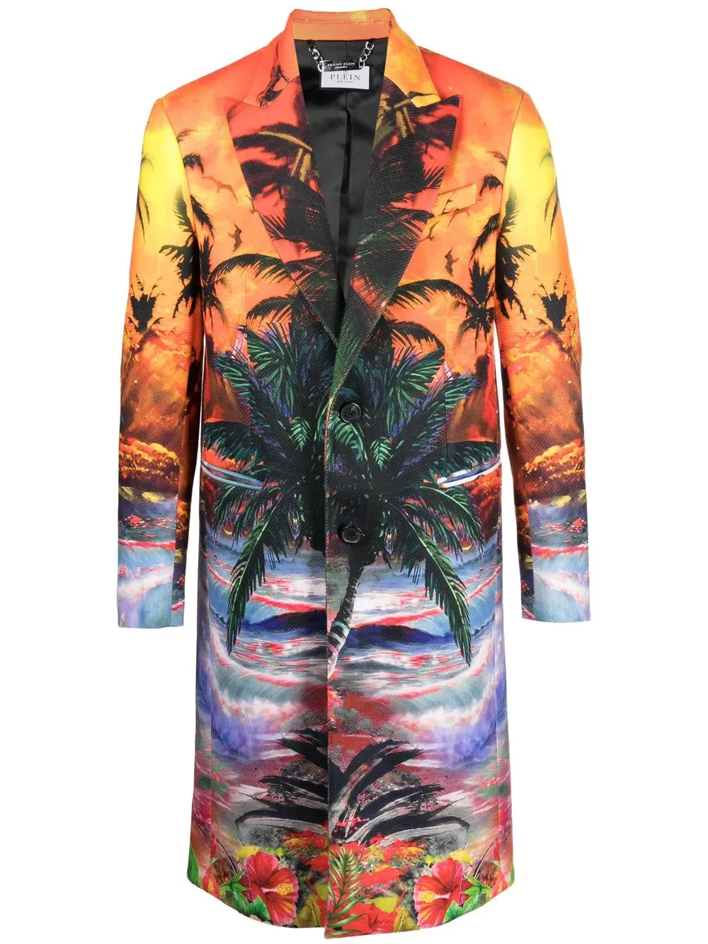 

Пальто Hawaii с графичным принтом Philipp Plein, оранжевый