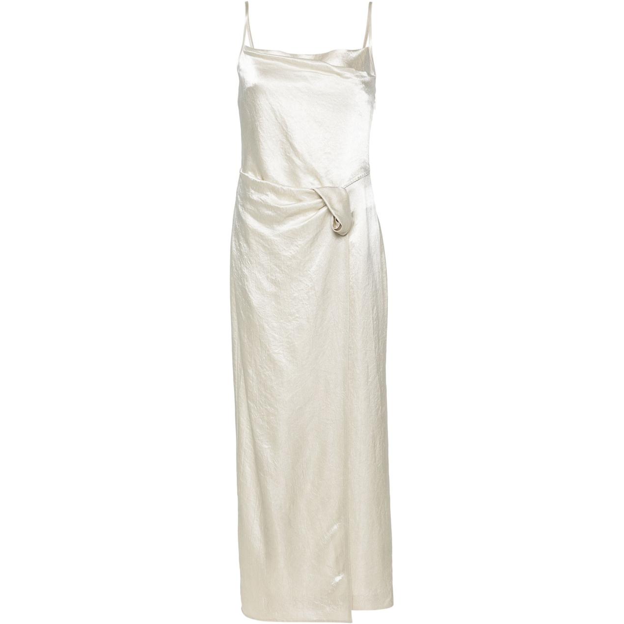 

Платье миди из сатина с драпировкой NANUSHKA, светло-бежевый