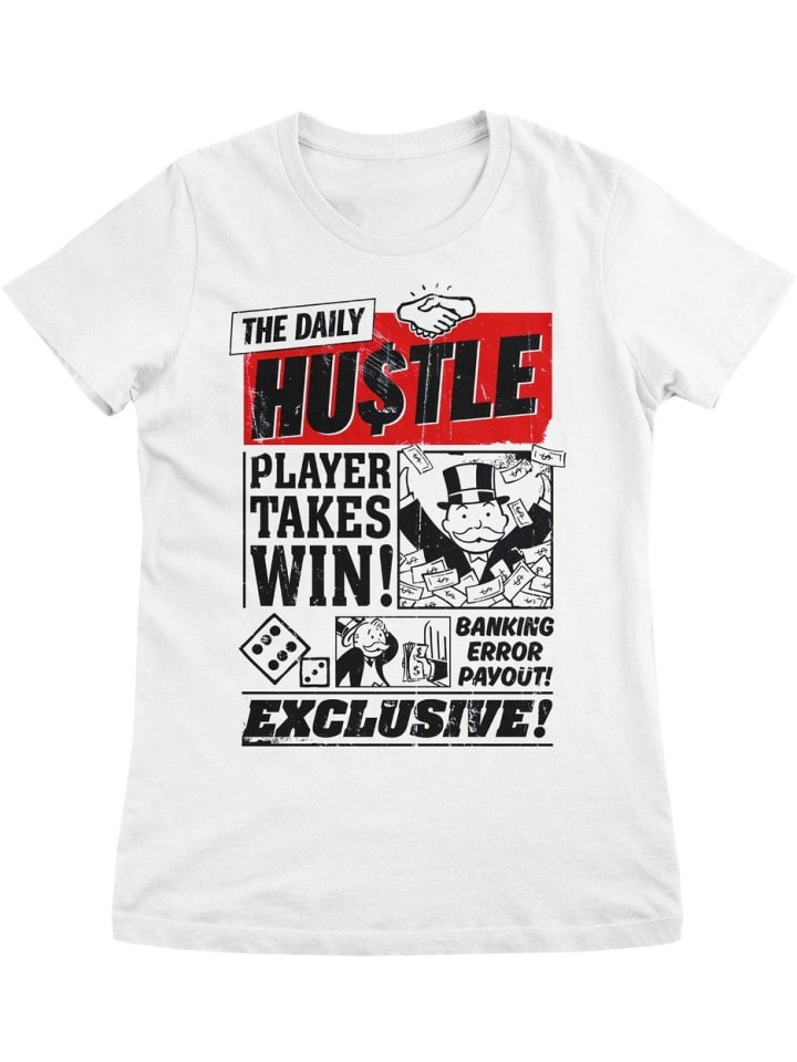 

Футболка Monopoly The Daily Hustle Girly Tee белого цвета Monopoly, Белый, Футболка Monopoly The Daily Hustle Girly Tee белого цвета Monopoly