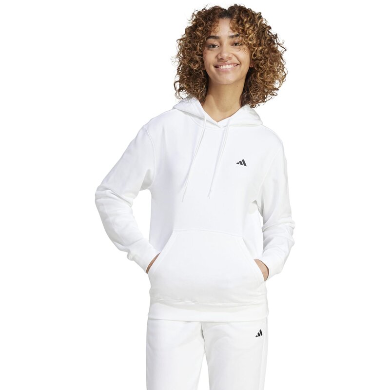 Толстовка с капюшоном, небольшой логотип, уютная и комфортная Adidas, белый — фото 2
