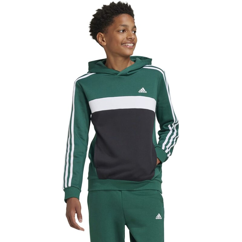 Детская толстовка с капюшоном Tiberio с тремя полосками и цветными блоками Adidas, мультиколор — фото 2