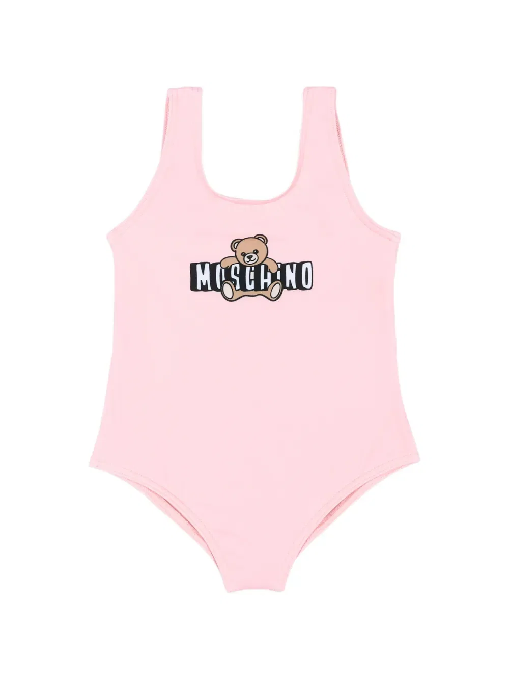 Купальник с принтом "мишка Тедди" Moschino Kids, розовый