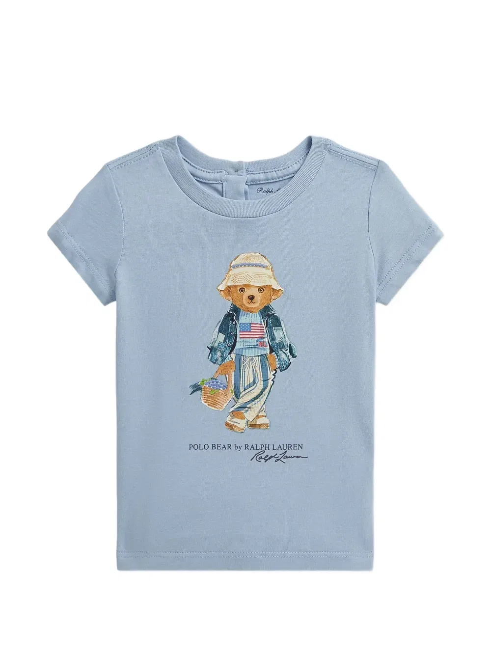 Футболка с принтом Polo Bear Polo Ralph Lauren Kids, синий