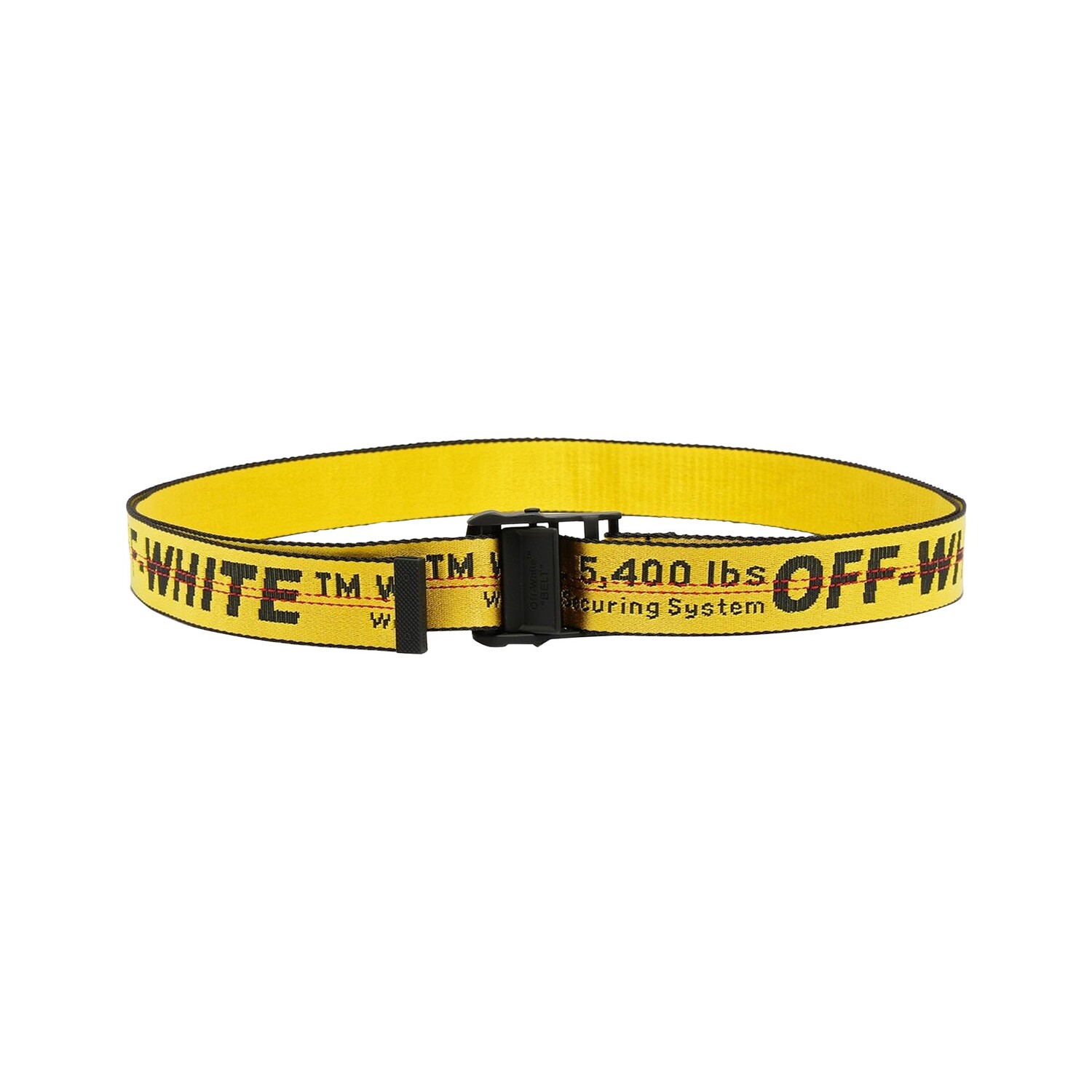 

Классический индустриальный ремень Off-White Желтый/Черный