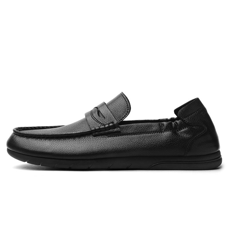 

KANGLONG Мужские повседневные туфли мужские низкие кеды черные, цвет Black[Leather Shoe Size: Size 40 in This Model = Athletic Shoes 41]