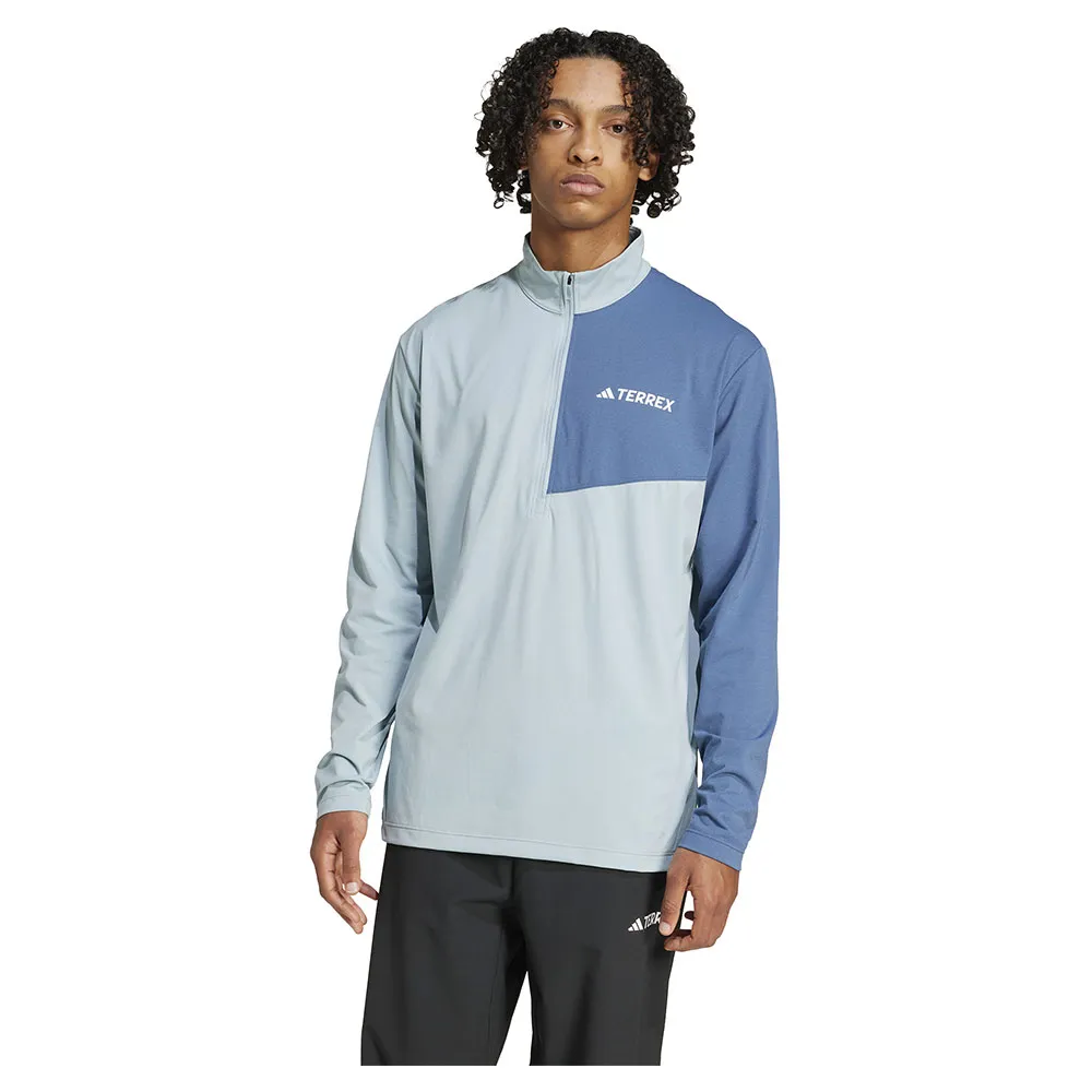 

Лонгслив adidas Terrex Multi Climacool half zip, синий