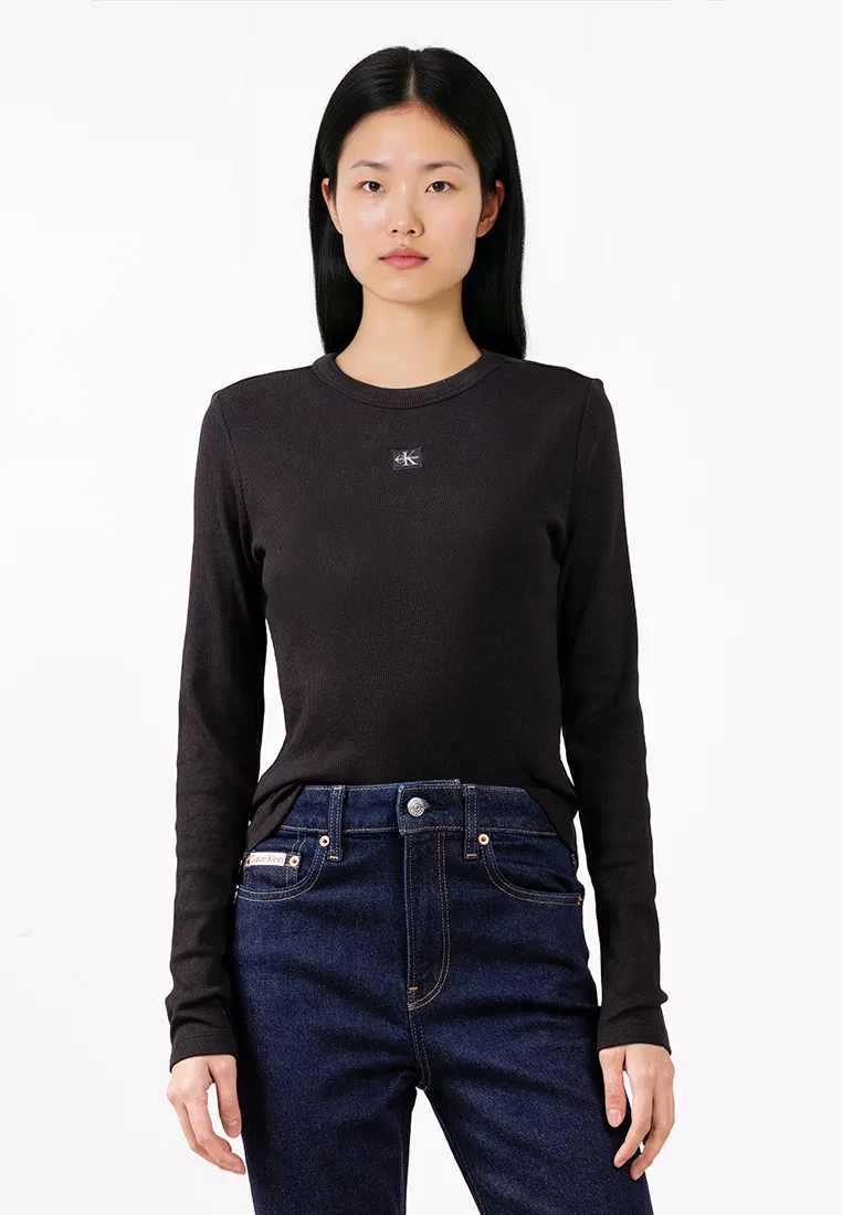Футболка, классическая, Calvin Klein Jeans, черный