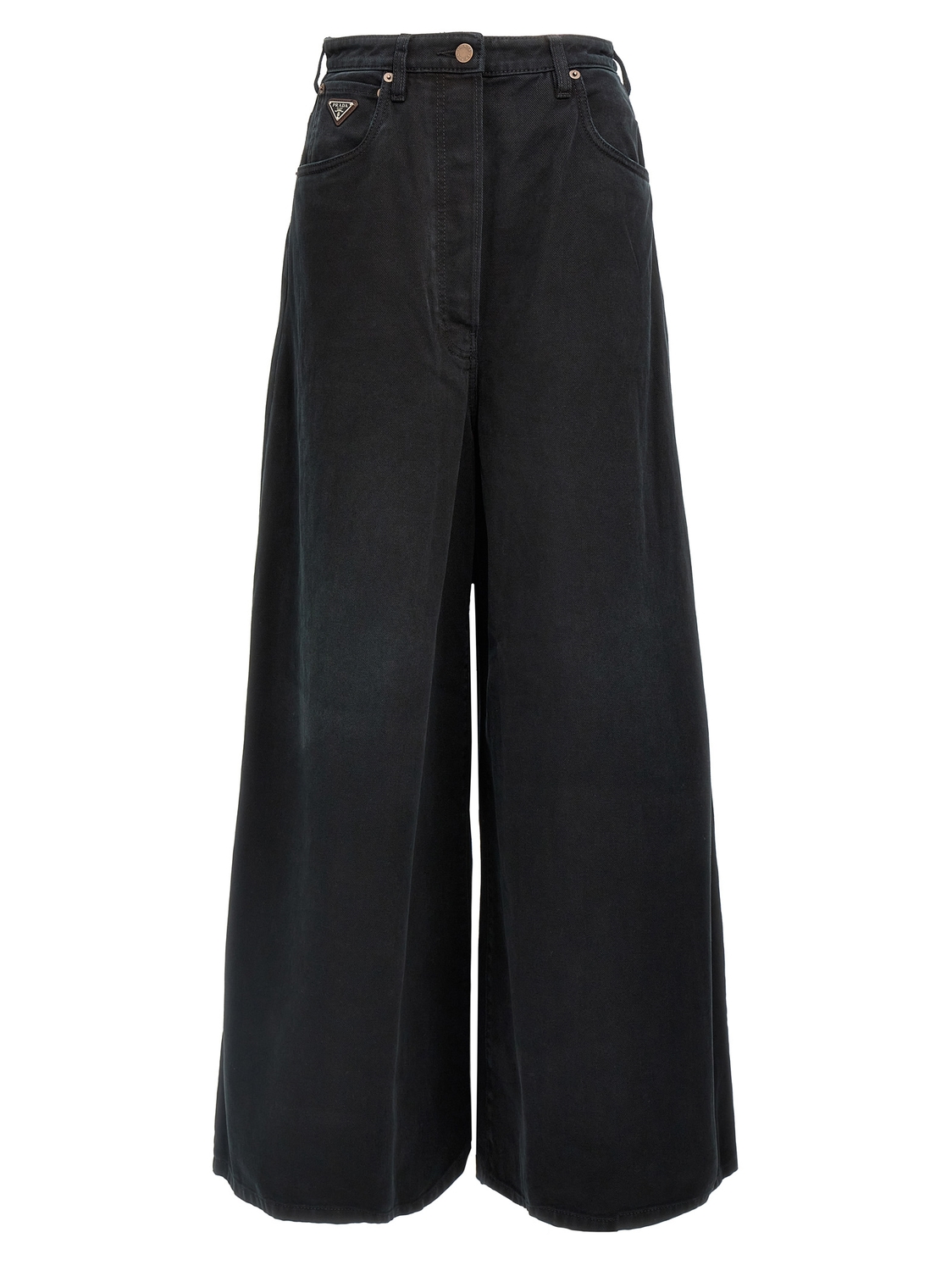 

Джинсы из денима Prada, черный