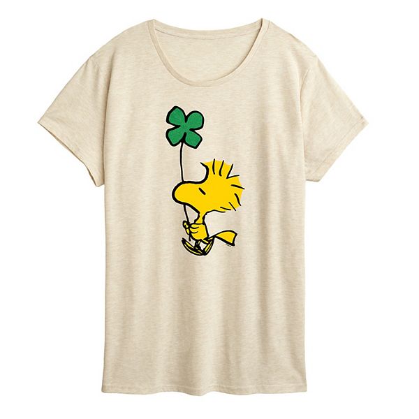 

Футболка Women's peanuts woodstock glitter clover graphic Licensed Character, Beige, Коричневый, Футболка Women's peanuts woodstock glitter clover graphic Licensed Character, Beige