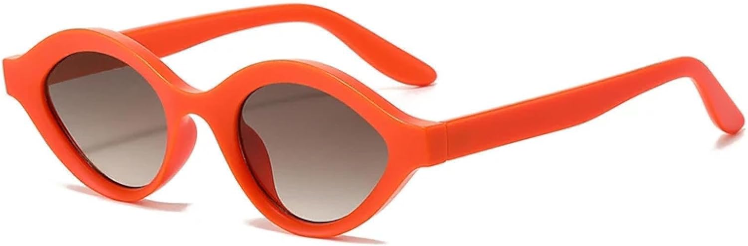 

Ретро маленькие солнцезащитные очки «кошачий глаз» с гелевой расцветкой, модные для женщин, с градиентным затемнением, для мужчин, в стиле панк, овальные HHZZYVY, Orange Tea Gradient