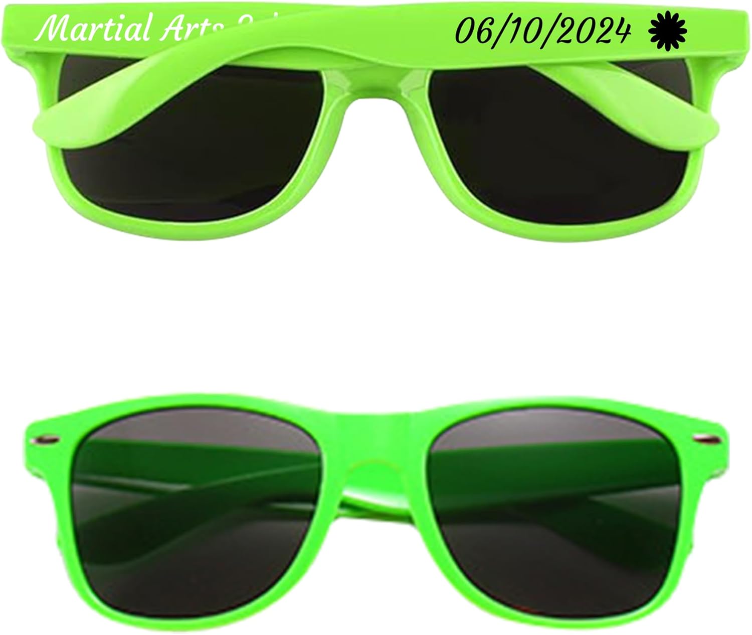 

Солнцезащитные очки на заказ оптом, солнцезащитные очки для вечеринок, двухцветная печать, персонализированные солнцезащитные очки для взрослых, солнцезащитные очки на заказ, свадебный подарок DFDG, Green