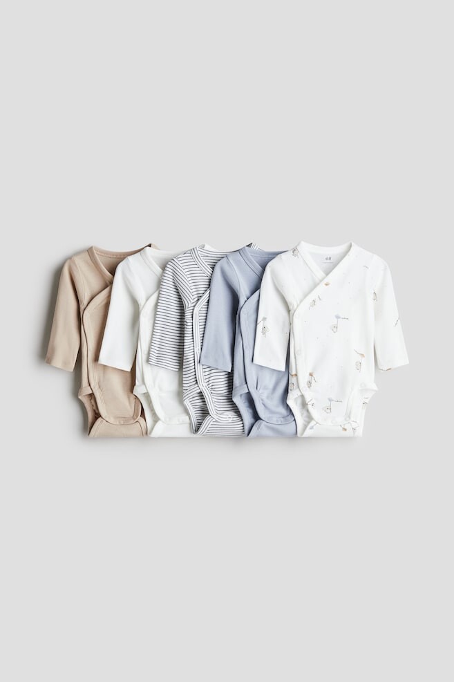 

Упаковка из 5 обтягивающих боди H&M, мультиколор