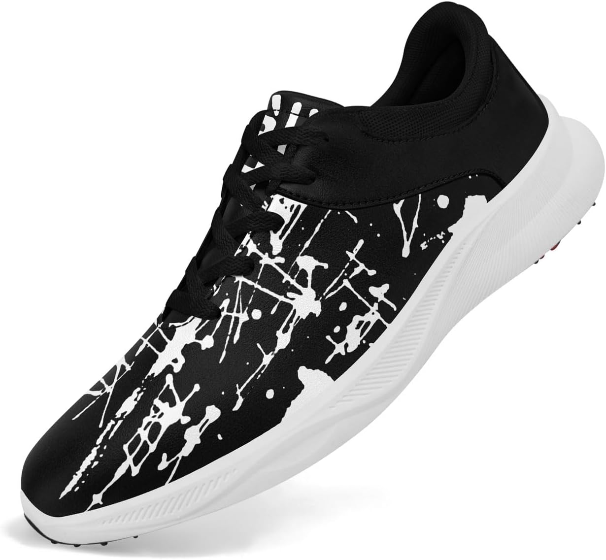 

Мужские гольф-кроссовки, спортивные водонепроницаемые гольф-ботинки без шипов, нескользящие с воздухопроницаемой амортизацией, спортивная обувь для женщин Coolcustomize, черный