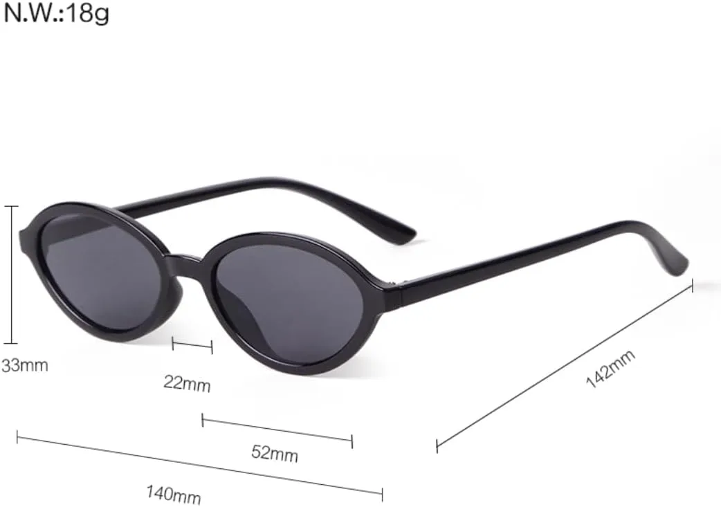 

Ретро-солнцезащитные очки в овальной оправе для женщин и мужчин, модные, маленькие, для светло-коричневого цвета, с защитой от УФ-излучения UV400 VFDHN, 5