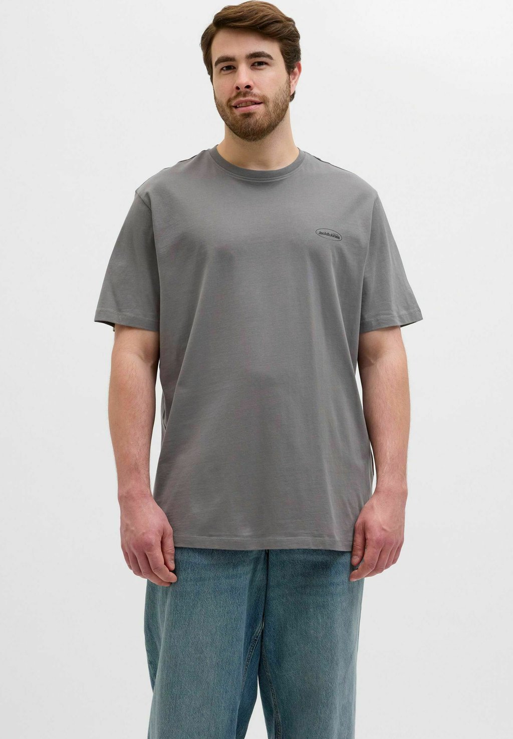 

Базовая футболка PLUS SIZE Jack & Jones, серый