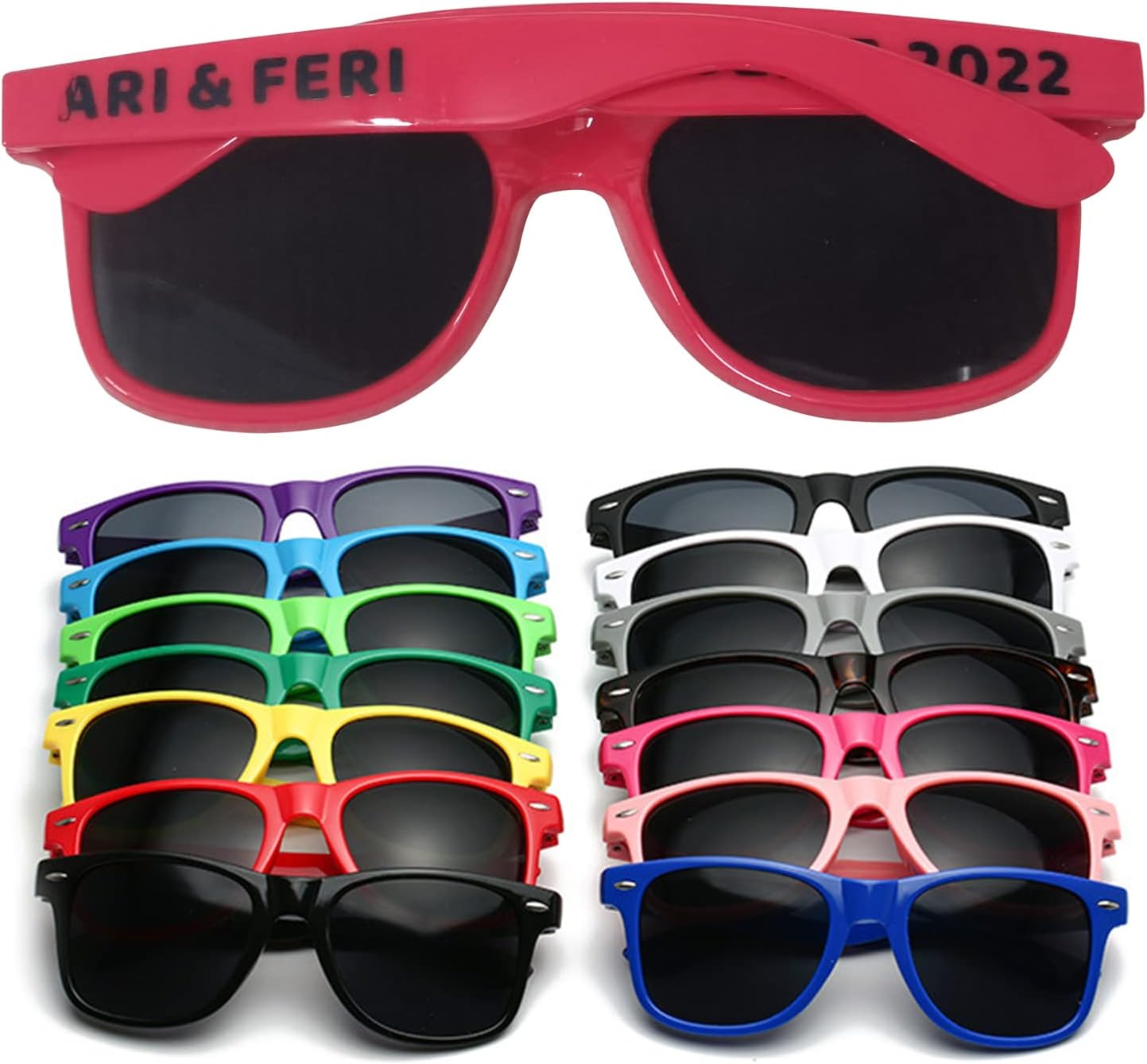 

Персонализированные солнцезащитные очки оптом, изготовление на заказ, свадебные солнцезащитные очки, солнцезащитные очки для девичников, солнцезащитные очки для женщин и мужчин DFDG, Hot Pink