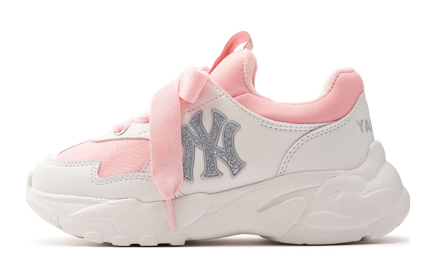 

MLB Большие мячи серии chunky с амортизацией, износостойкие детские повседневные кроссовки white pink kids