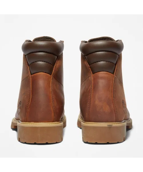 Ботинки мужские 6 дюймов водонепроницаемые Timberland Premium Leather светло-коричневые — фото 3