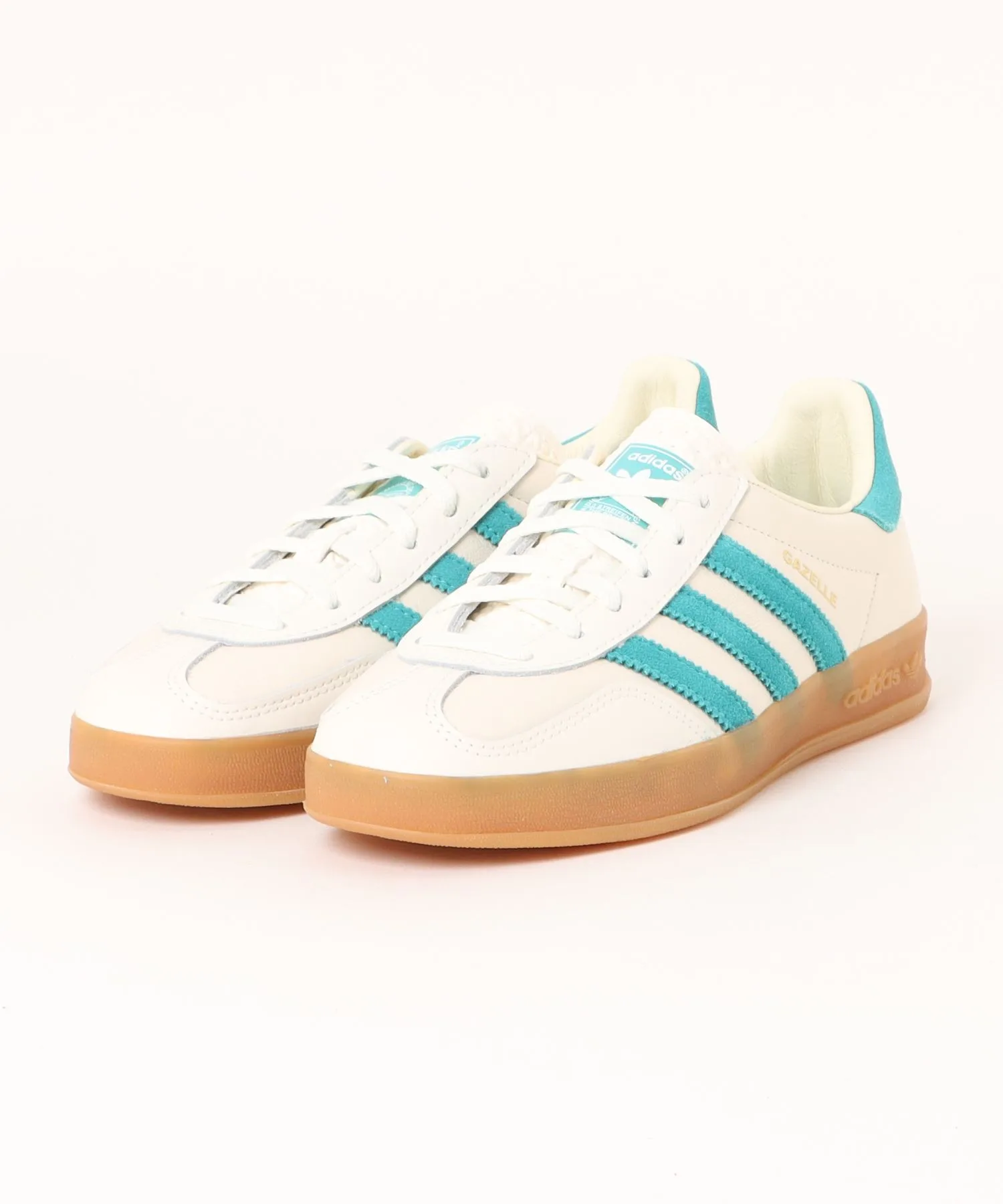 Мужские кроссовки Gazelle Indoor из кожи adidas белые