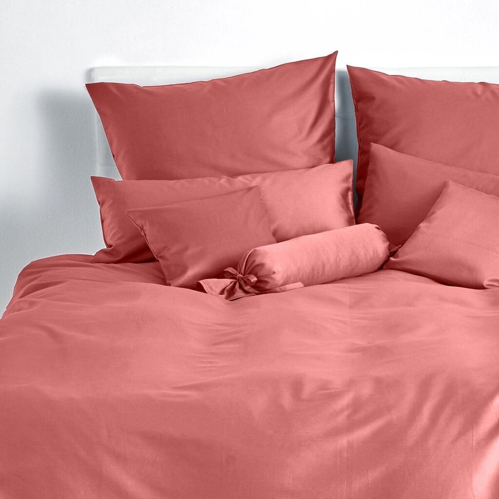 

Dream Sleep Uni Mako Атласные наволочки 80x80 см марсала Traumschlaf