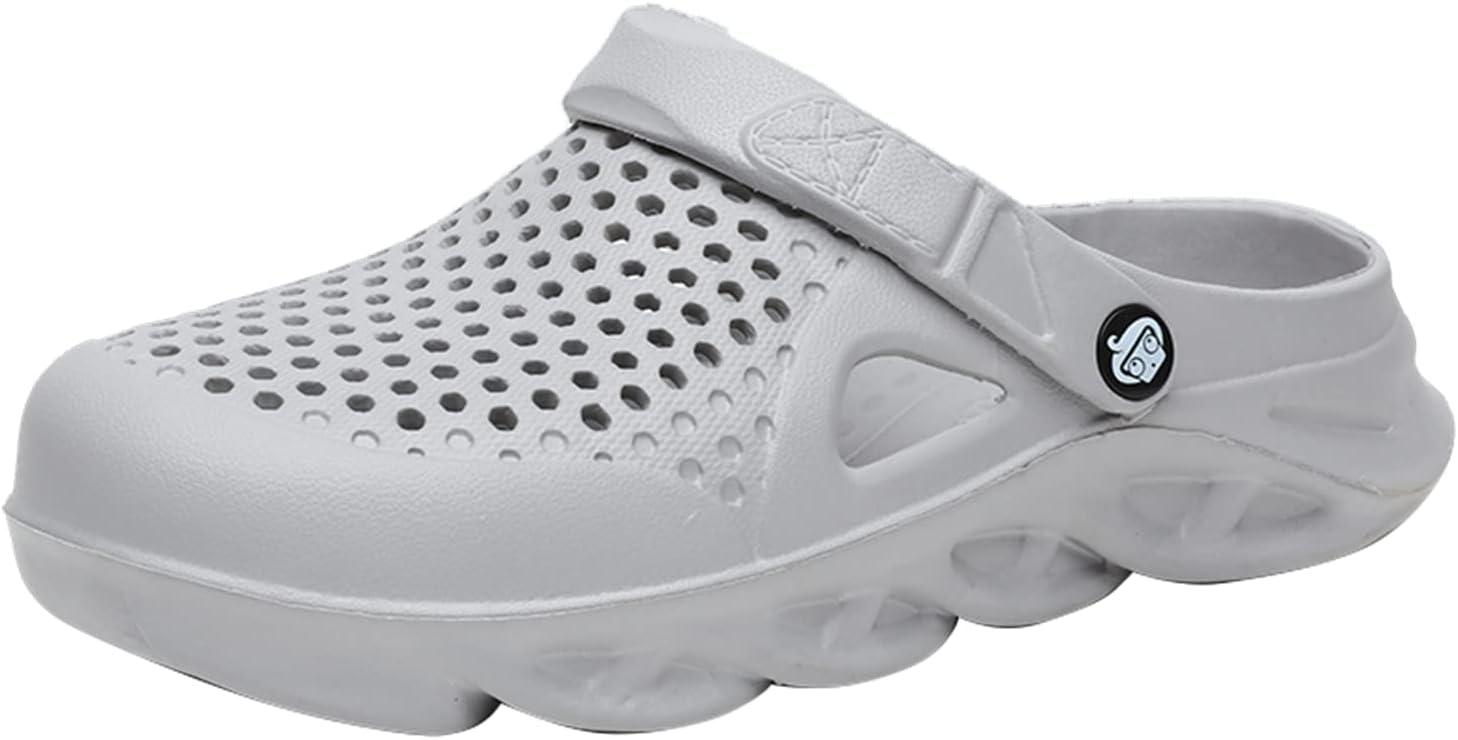 

Мужские босоножки MDPCX для купания, пляжные туфли, водонепроницаемая обувь, тапочки, прогулочные туфли, домашняя и туристическая обувь, дышащие сетчатые прогулочные мюли, кроссовки с открытой пяткой, обувь без шнурков, серый