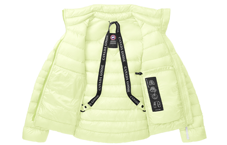 Canada Goose Пуховая куртка Cypress Series SS22 женская, желто-зеленая — фото 4