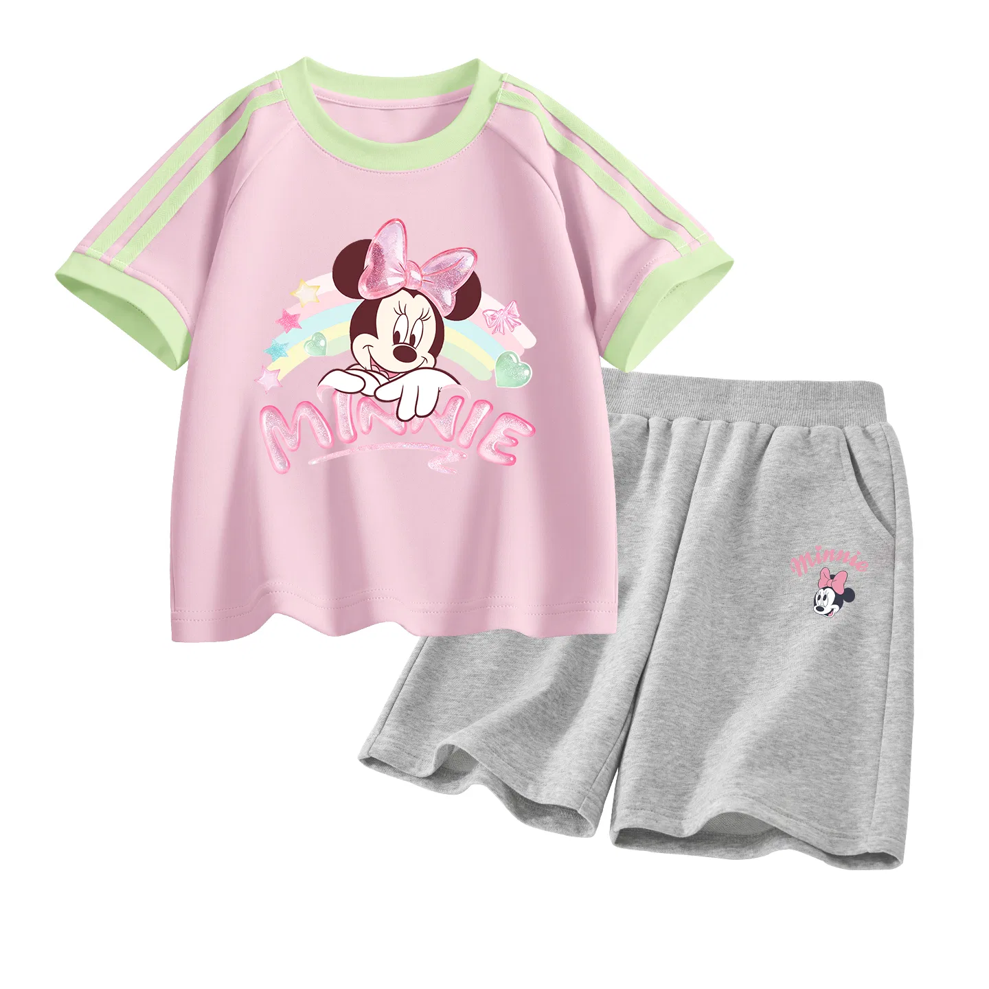 Детский спортивный костюм Casual Sportswear 2 Piece Set Disney, Di Bubble Floral Sky Purple+Di Knot K Black — фото 3