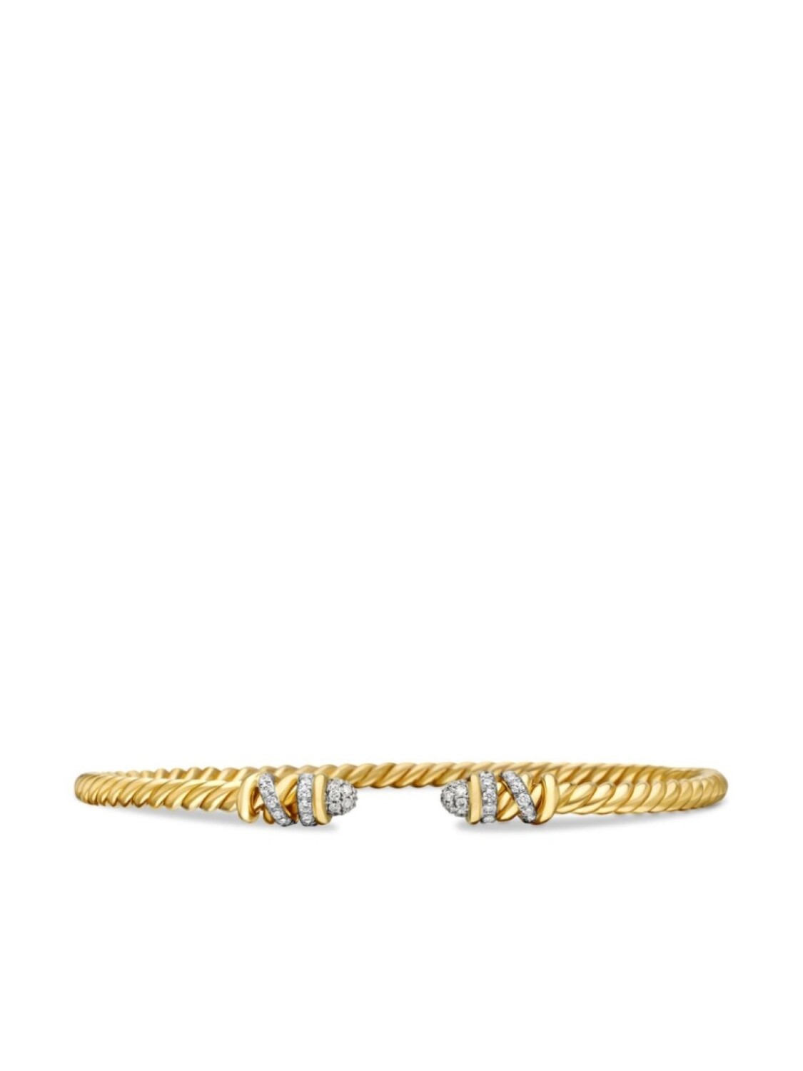 

Бриллиантовый браслет Petite Helena Cablespira Station из желтого золота 18 карат David Yurman, золотой