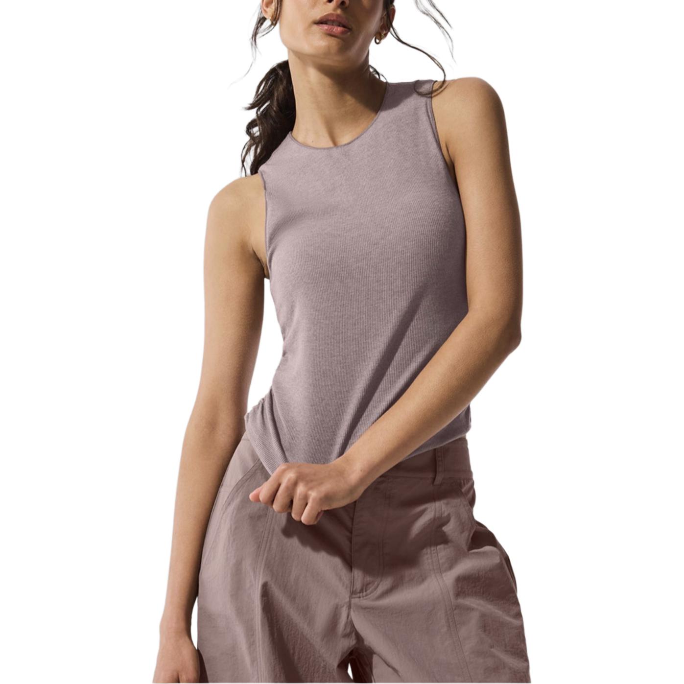 

Рибbed En Pointe майка спортивные топы женские Alo Yoga, mushroom/mushroom