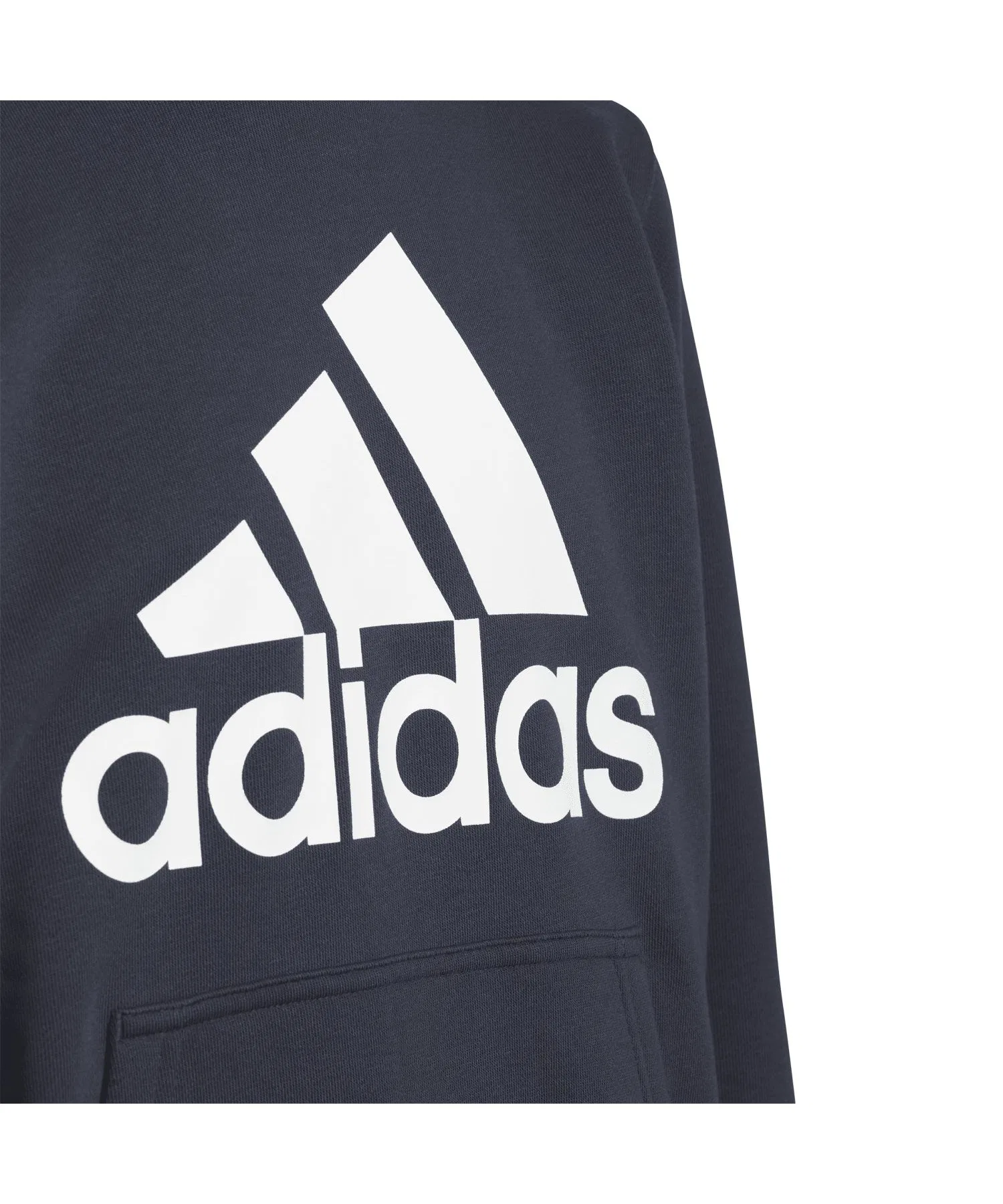 Детская толстовка Adidas Essentials Plus свободного кроя с большим логотипом, из французского махрового трикотажа. — фото 4