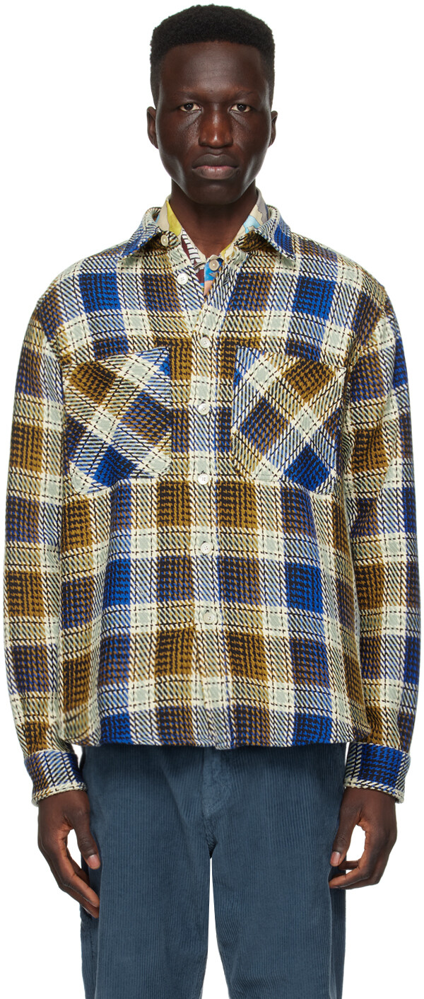

Рубашка в сине-коричневую клетку Ps By Paul Smith