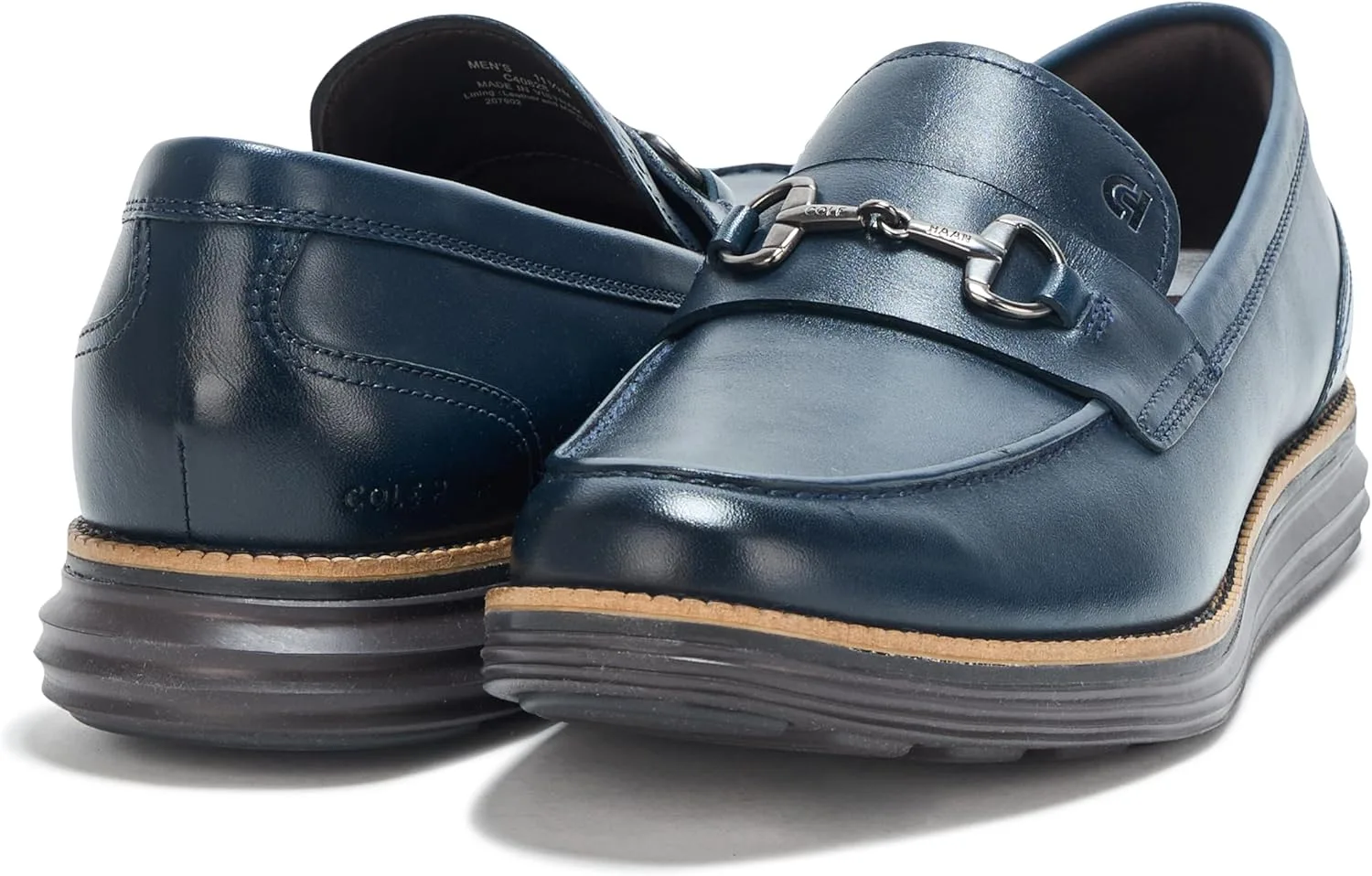 Мужские лоферы Cole Haan Original Grand Meridien, темно-синий/коричневый — фото 3