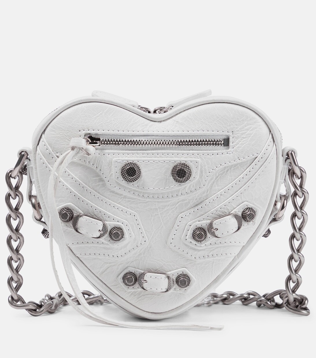 

Кожаная сумка через плечо Le Cagole Heart Mini Balenciaga, черный