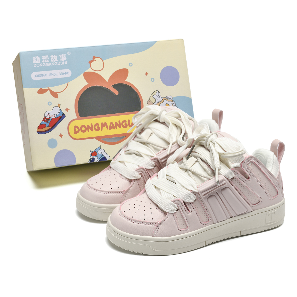 

Кроссовки Anime story Skateboarding Shoes Women's Low-top, бежевый