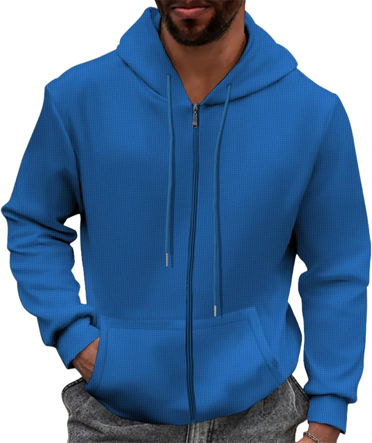 

Мужской худи с карманом и молнией