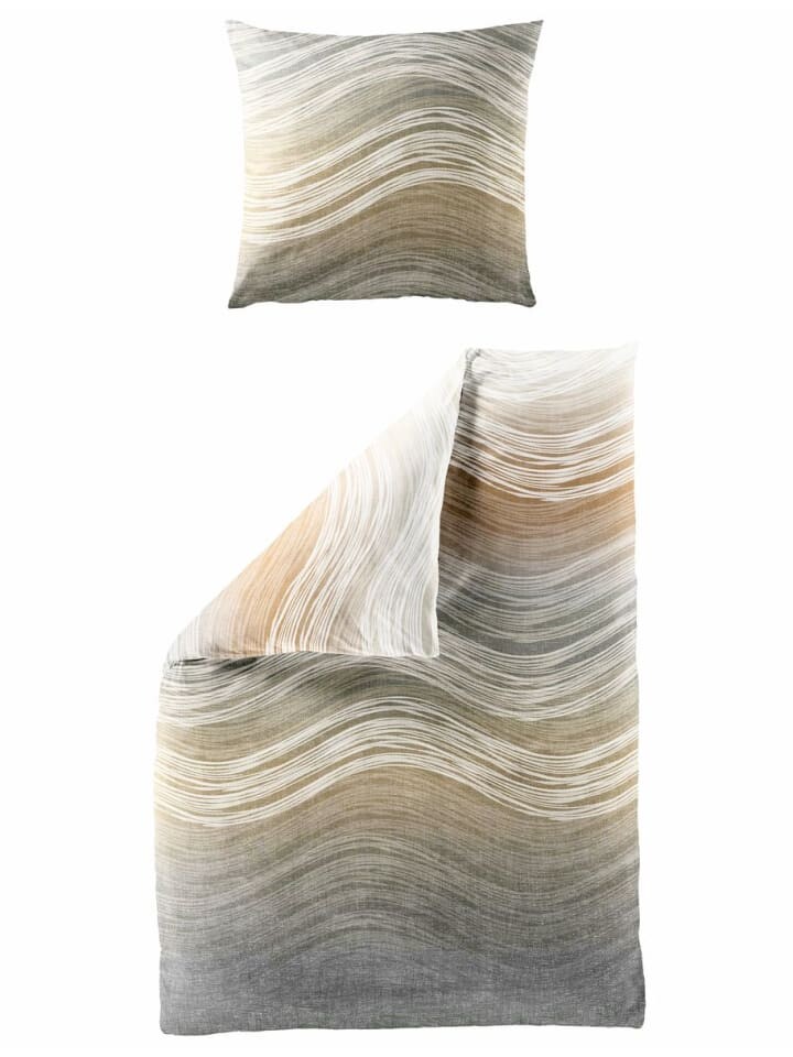 

Постельное белье JACK 2 tlg Mako Satin 135x200cm Wellen, цвет grau/braun